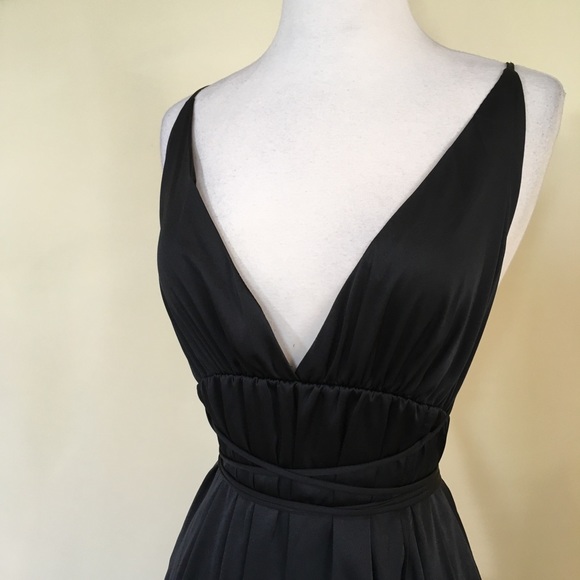 Sexy Backless Strappy Silky Tie Waist Maxi Dress - Picture 5 of 6